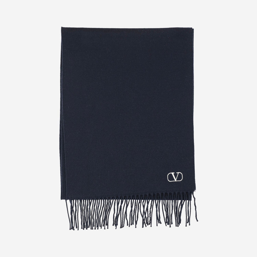 Scarf Virgin Wool Navy