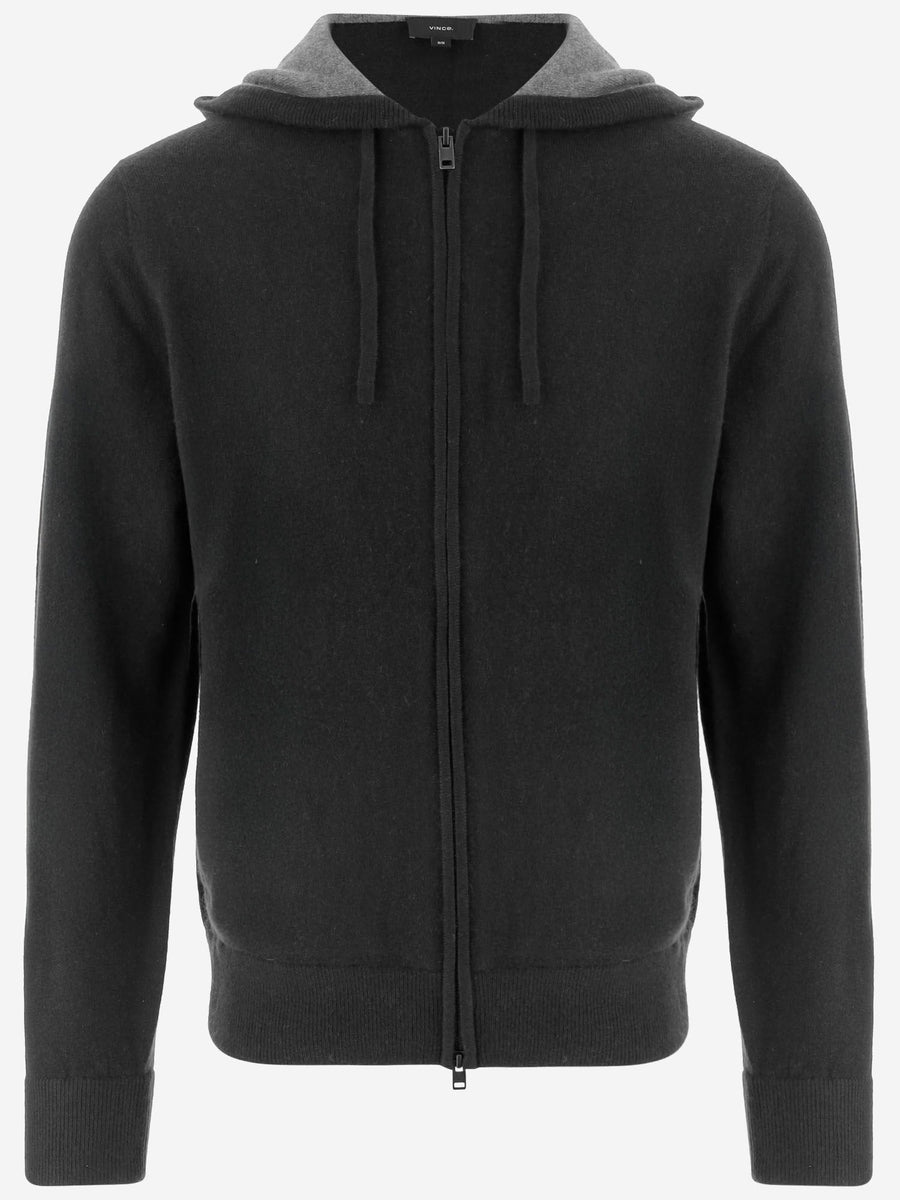 Hooded Sweatshirt Black Cashmere Sweatshirts
