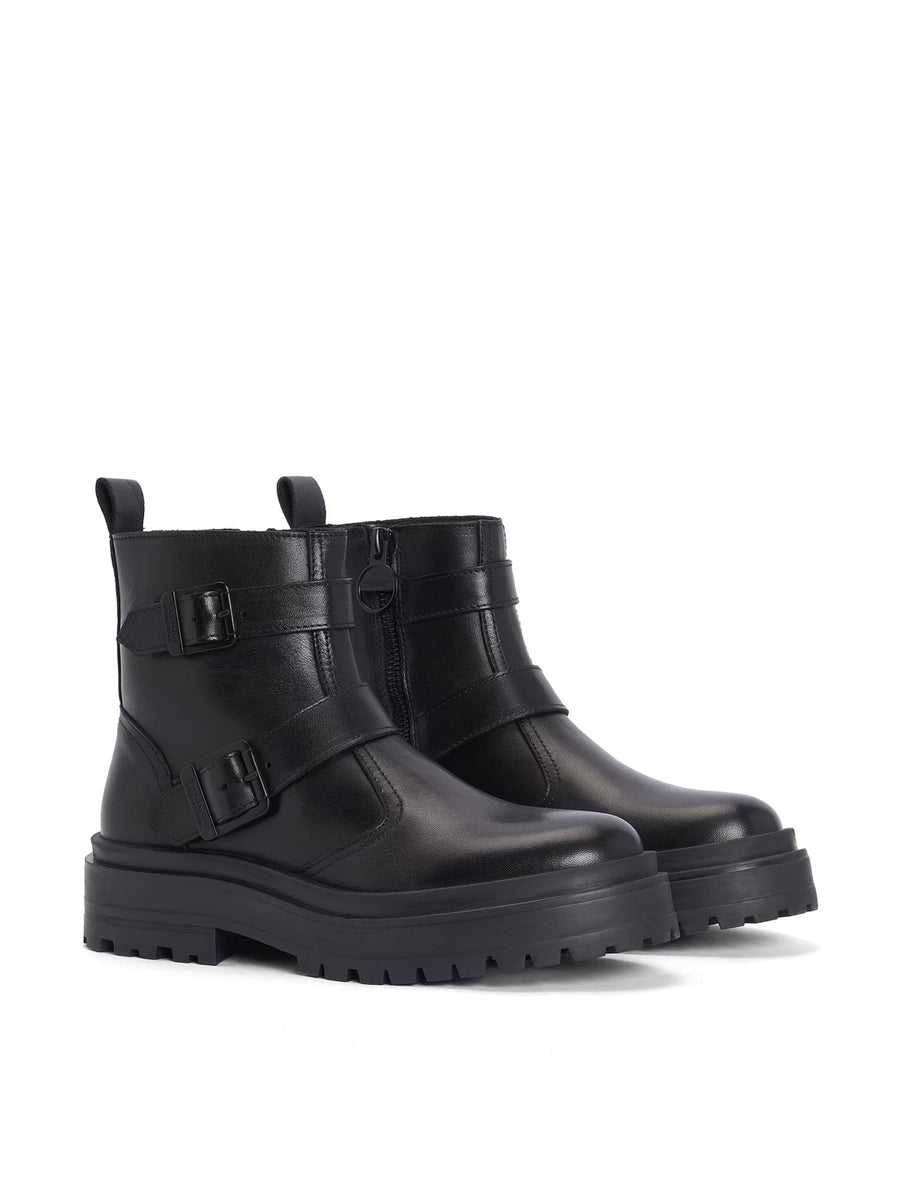 Barbour Leather boot in black