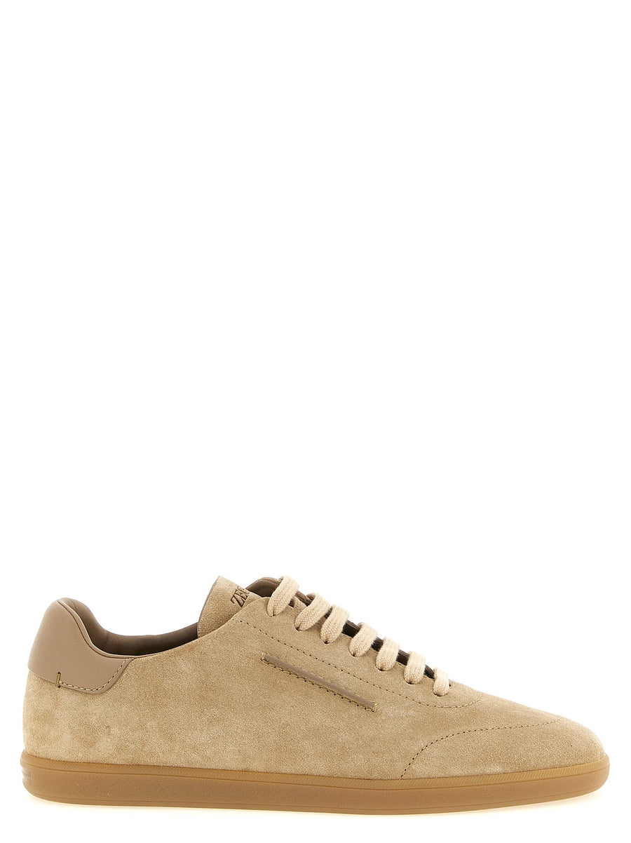 Zegna Low-top Suede Sneakers