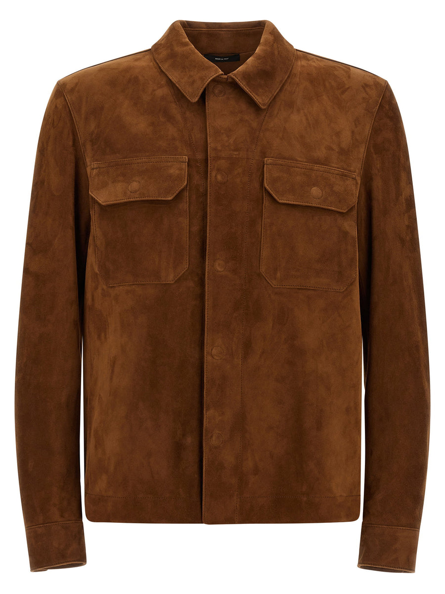 Tom Ford Suede Overshirt — Brown