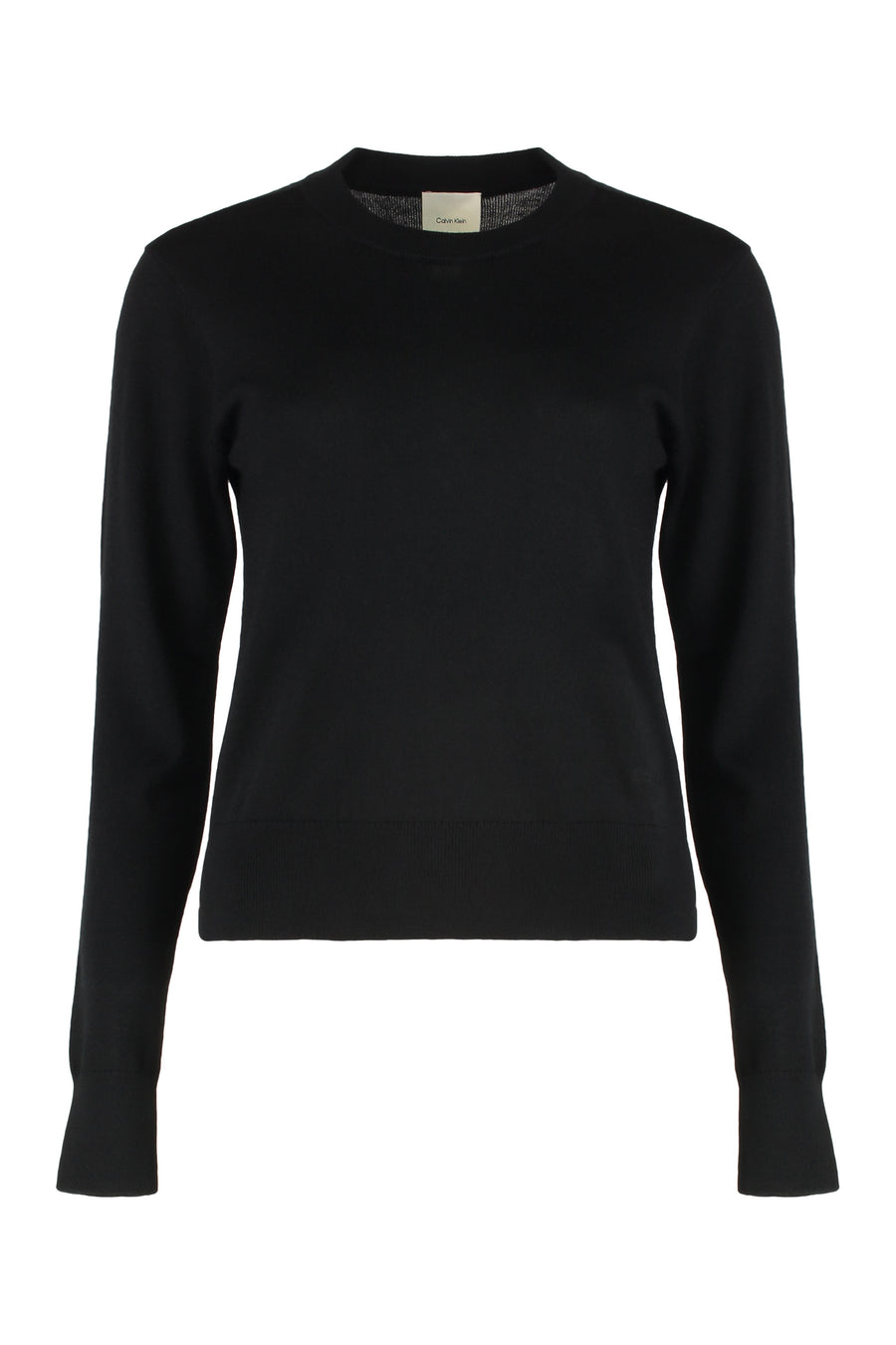Round Neck Merino Wool Sweater Black Pet