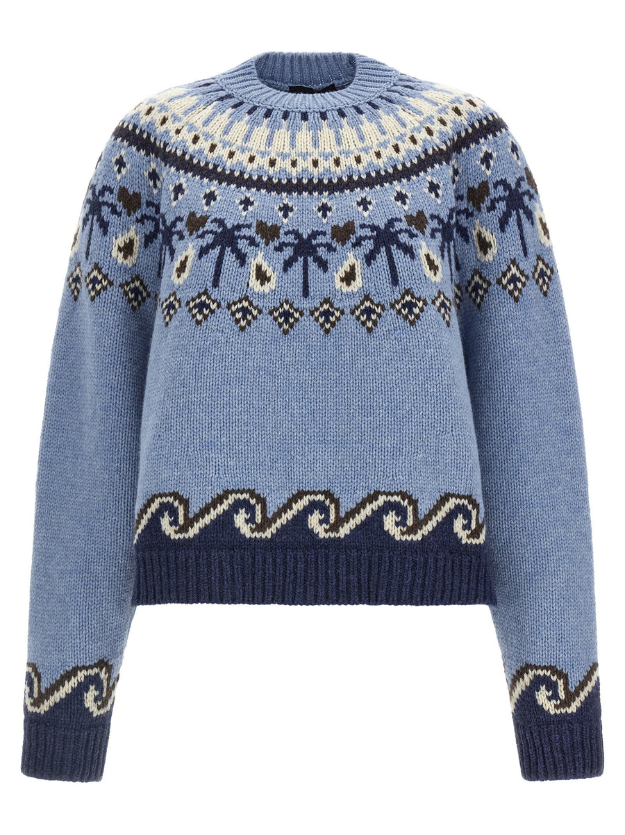 Alanui Sweet Winter Sweater — Light Blue