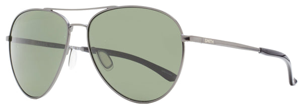 Smith Aviator Sunglasses Layback R80m9 Matte Gunmetal Polarized 60mm Metal/plastic (acetate)