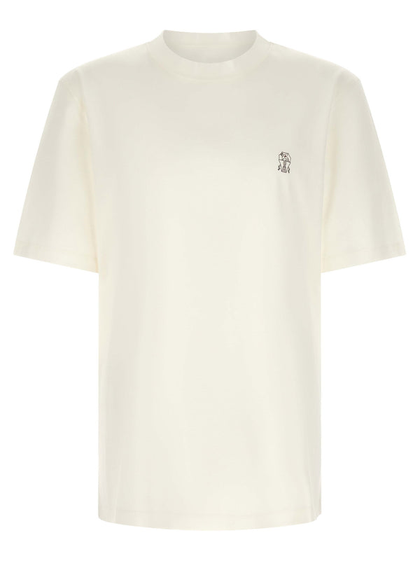 Brunello Cucinelli Logo Embroidery T-shirt