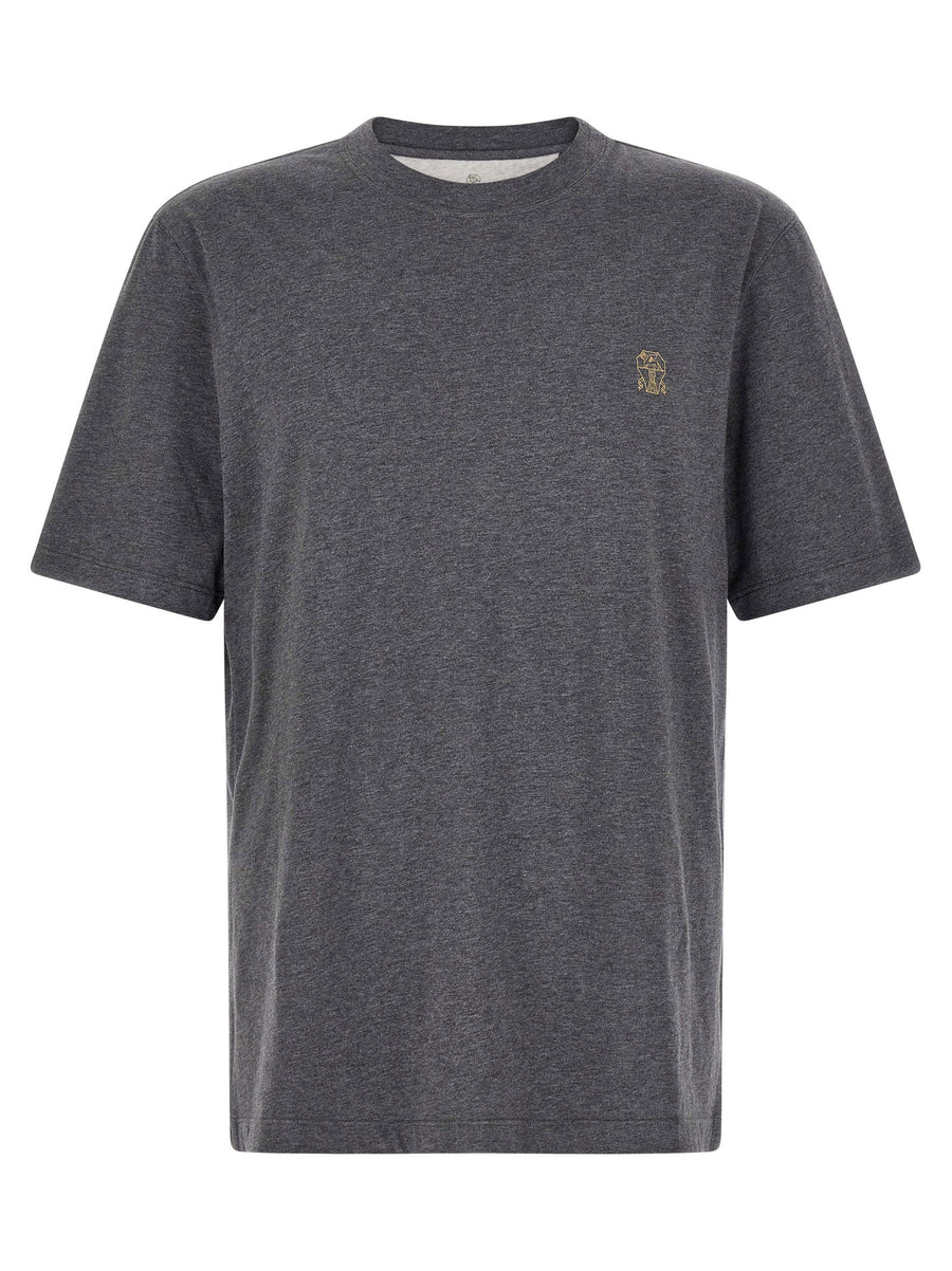 Brunello Cucinelli Stemma Solomeo T-shirt — Charcoal
