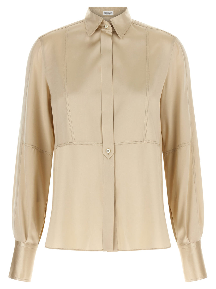Brunello Cucinelli Satin Silk Shirt