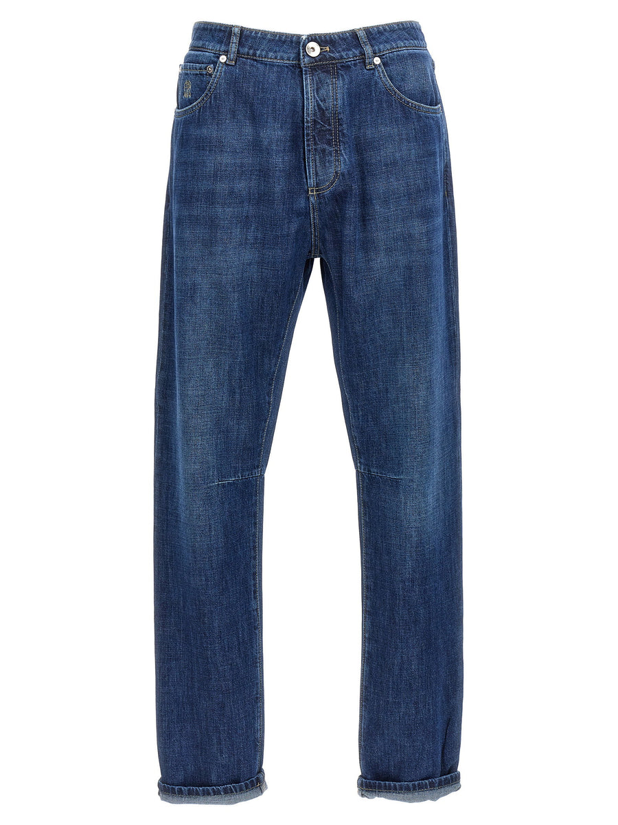 Brunello Cucinelli Cotton Denim Jeans — Blue