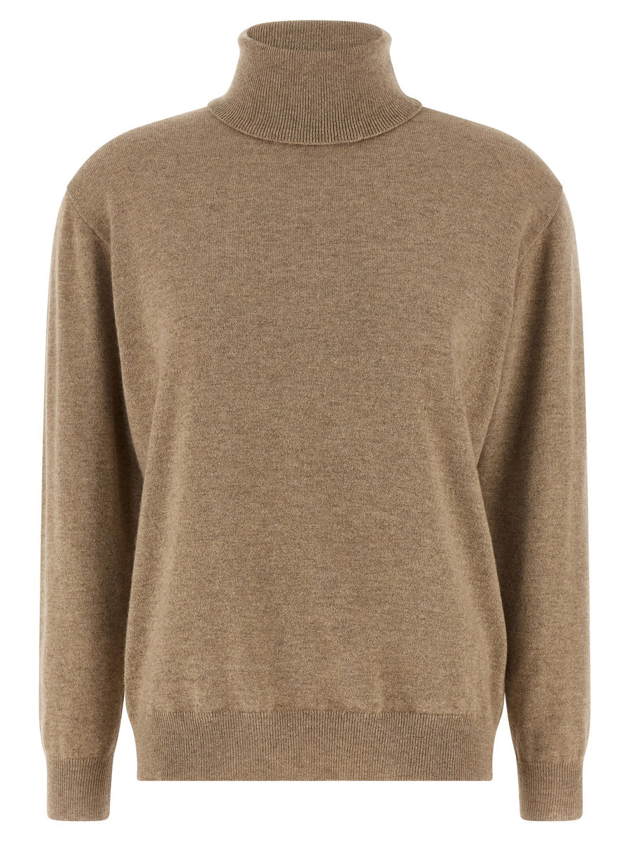 Brunello Cucinelli Cashmere Mélange Sweater — Beige
