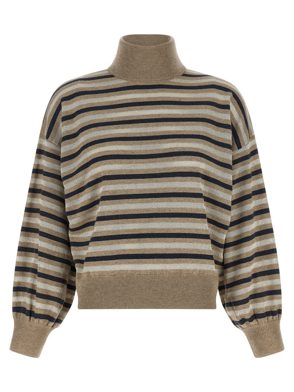 Brunello Cucinelli Sparkling Stripes Sweater