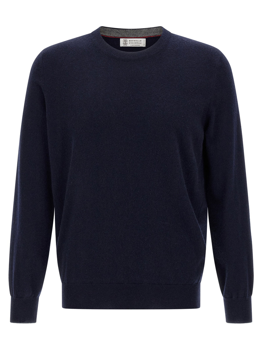 Brunello Cucinelli Cashmere Sweater — Navy