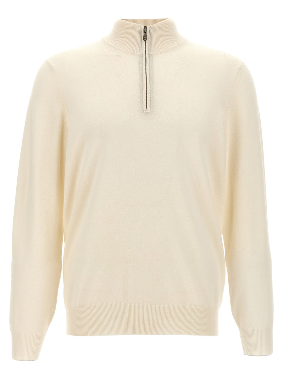 Brunello Cucinelli Cashmere Sweater — Cream