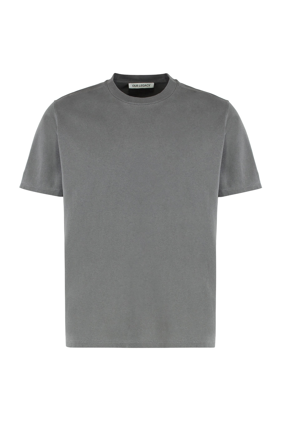 T-Shirt Boxy Crew Neck Worn Black Cotton T-shirts