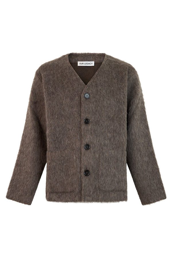 Oversized Cardigan Mole Grey Hairy Wool Cardigans