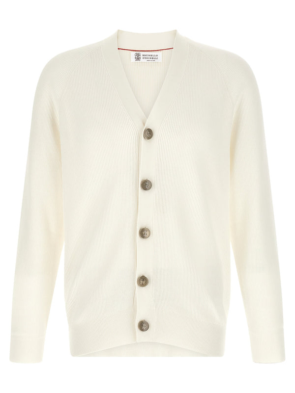 Brunello Cucinelli English Ribbed Cardigan