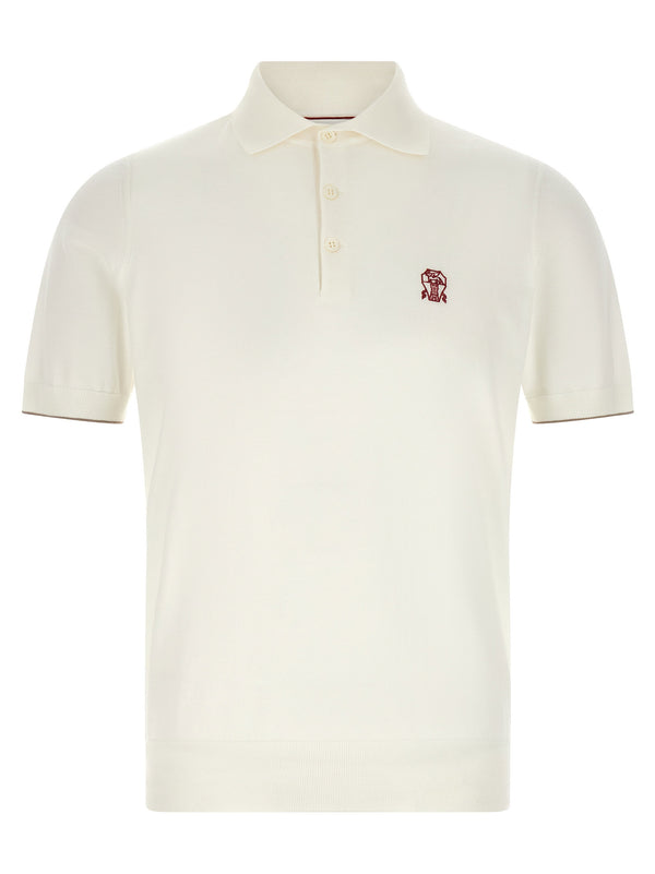 Brunello Cucinelli Logo Embroidery Polo Shirt