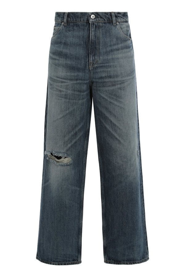 Straight Jeans Vast Cut Denim Cotton Regular & Straight-leg