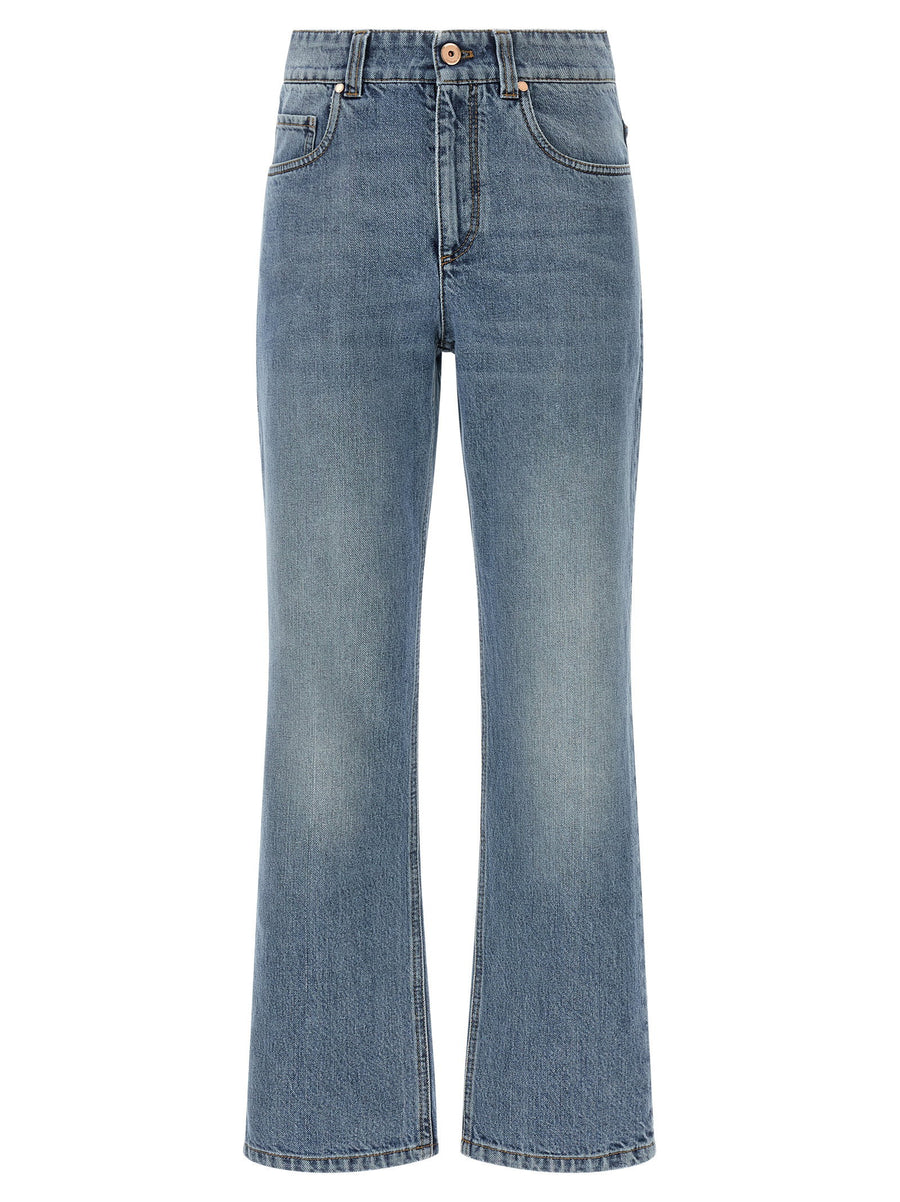 Brunello Cucinelli ريترو جينز — أزرق