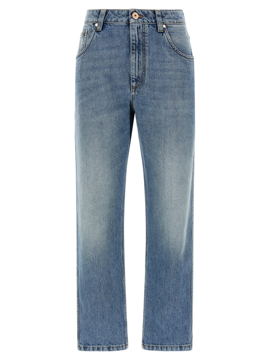 Brunello Cucinelli The Straight Leg Jeans — Blue