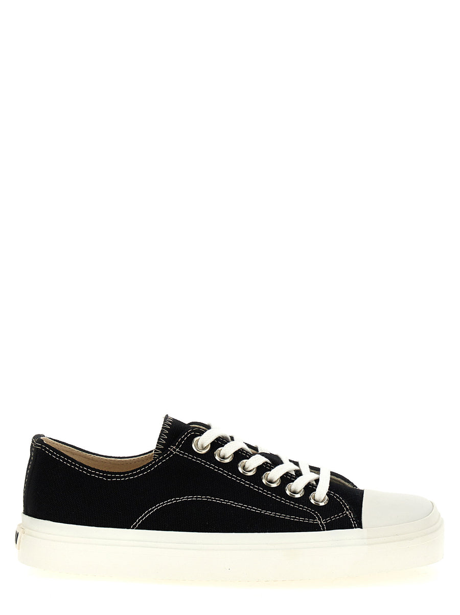 Moschino Canvas Lace-Up Sneaker — Black