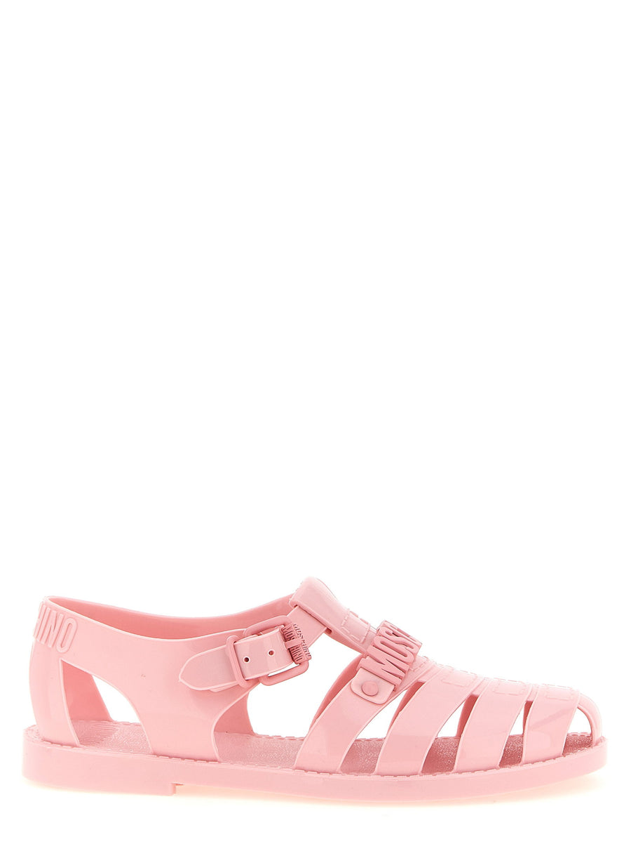 Moschino Jelly PVC Sandals — Pink