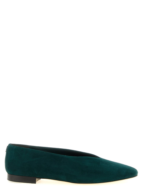 حذاء مسطح Jimmy Choo مارغو — أخضر داكن