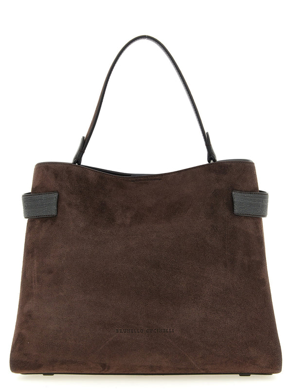 حقيبة Brunello Cucinelli كتف — بني