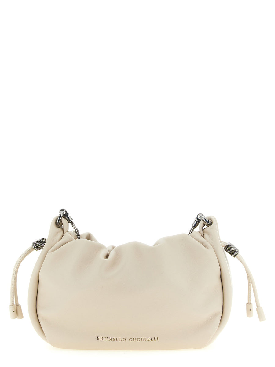 Brunello Cucinelli Mellow Mini Bag — cream