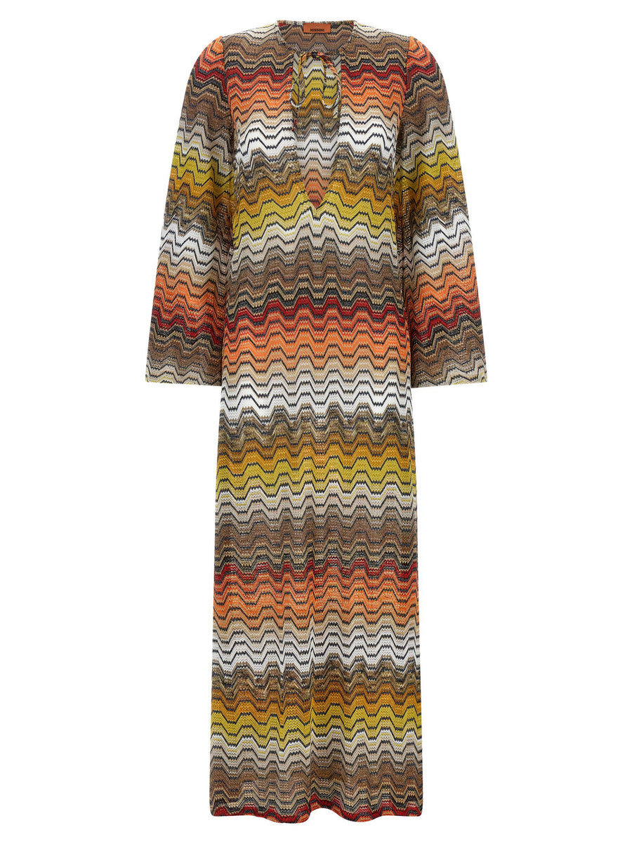 Missoni Greek Motif Cover-Up Dress — Multicolor