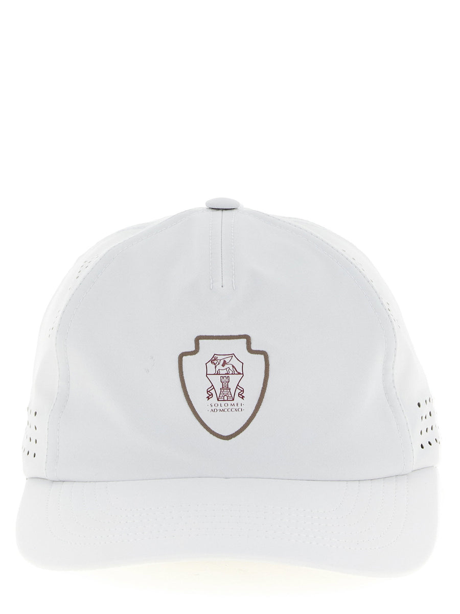 Brunello Cucinelli Logo-Embroidered Tennis Baseball Cap — White