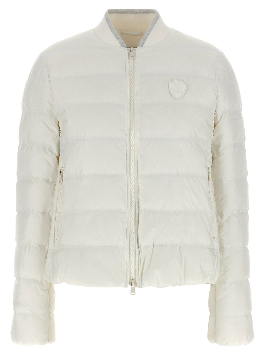 Brunello Cucinelli Quilted Goose Down Down Jacket — Cream
