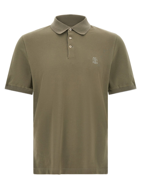 Brunello Cucinelli Logo Piqué Polo Shirt