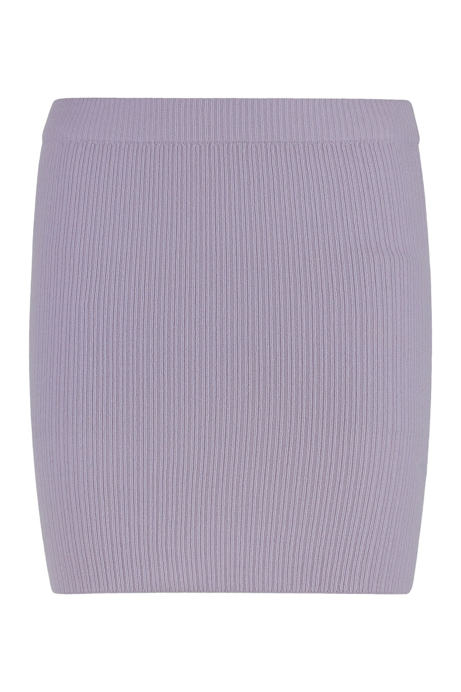 Lilac Ribbed Cashmere Mini Skirt