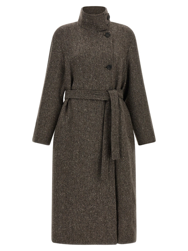 Brunello Cucinelli معطف — رمادي فحمي