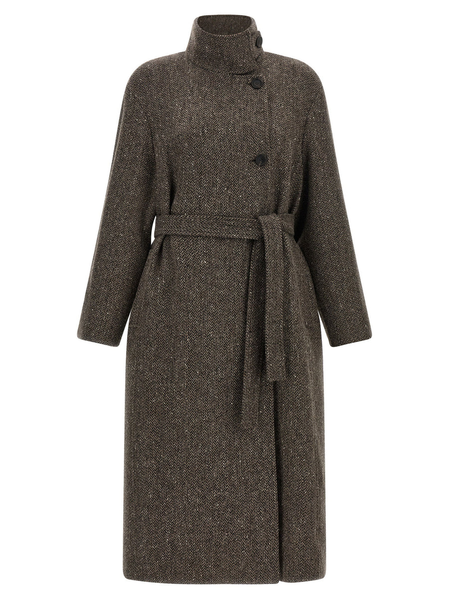 Brunello Cucinelli Sparkling Coat — Brown