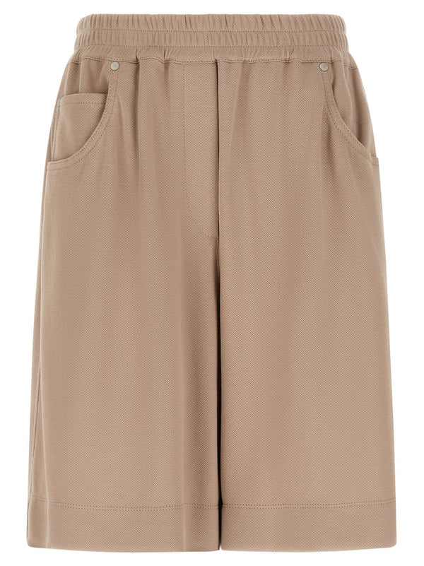 Brunello Cucinelli بيكيه قطن شورت — بيج