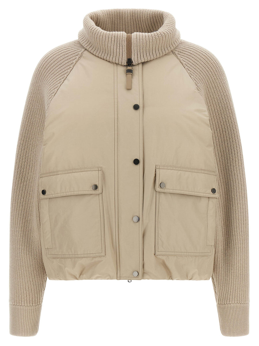 Brunello Cucinelli down jacket in cream