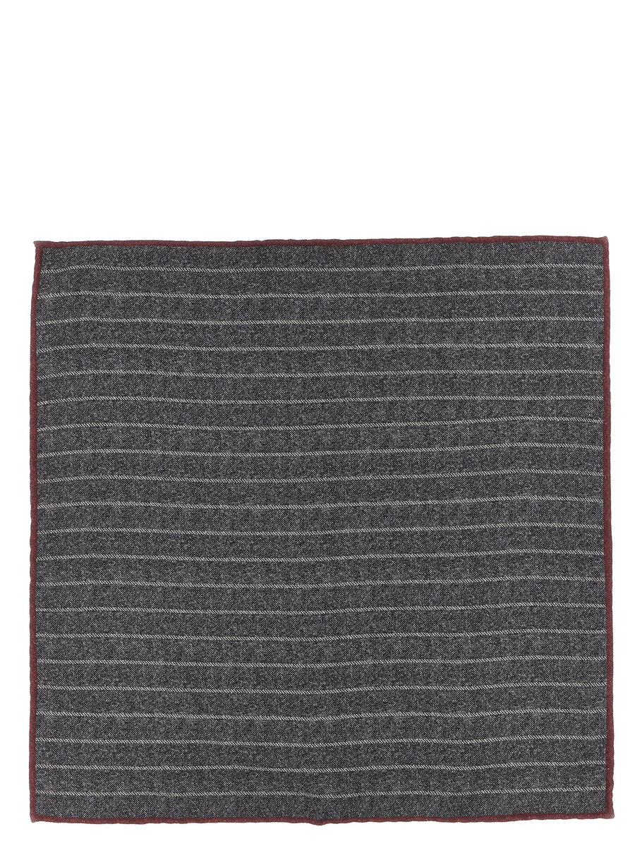 Brunello Cucinelli Pocket Square — Gray