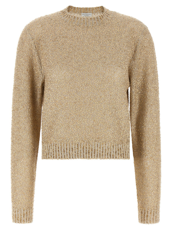 ميكرو سيكوين Brunello Cucinelli كنزة — بيج