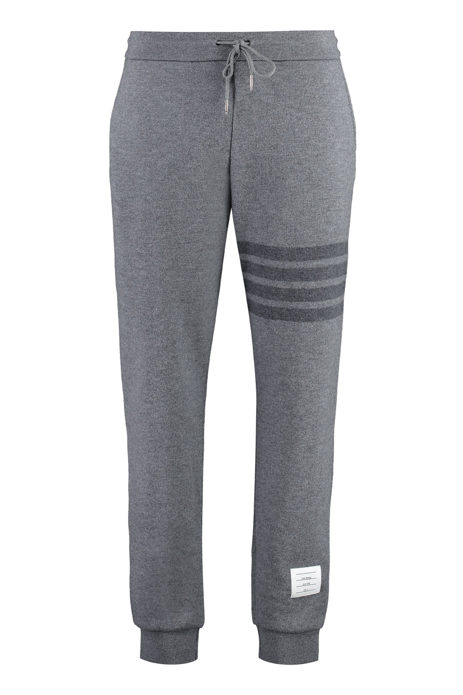 Virgin Wool Track Pants Grey Elastane