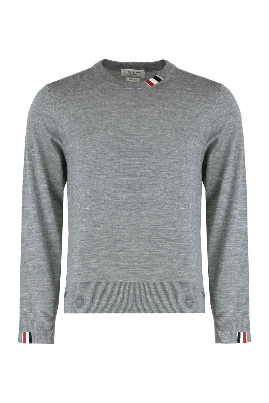 Crew Neck Sweater Virgin Wool Grey Sweatshirts