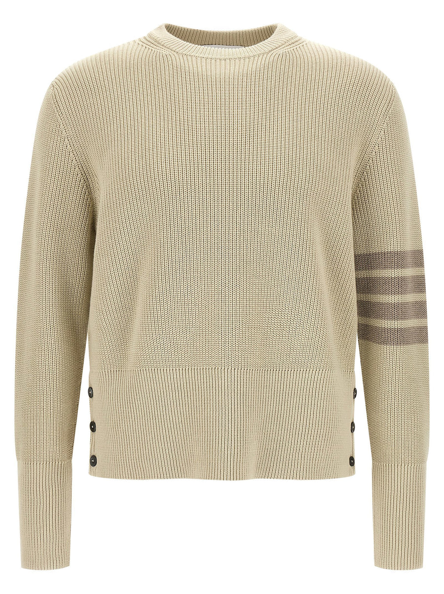 Thom Browne 4Bar Sweater — Beige