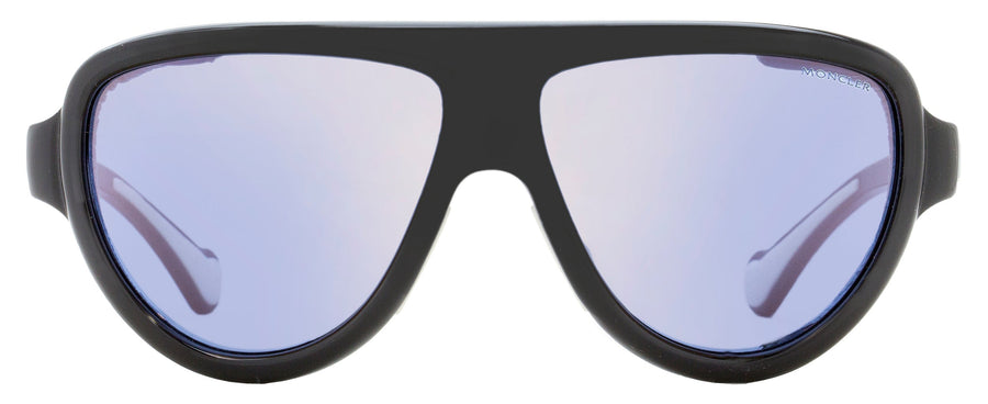 Moncler ML0089 Plastic (Injected)/Leather sunglasses in black