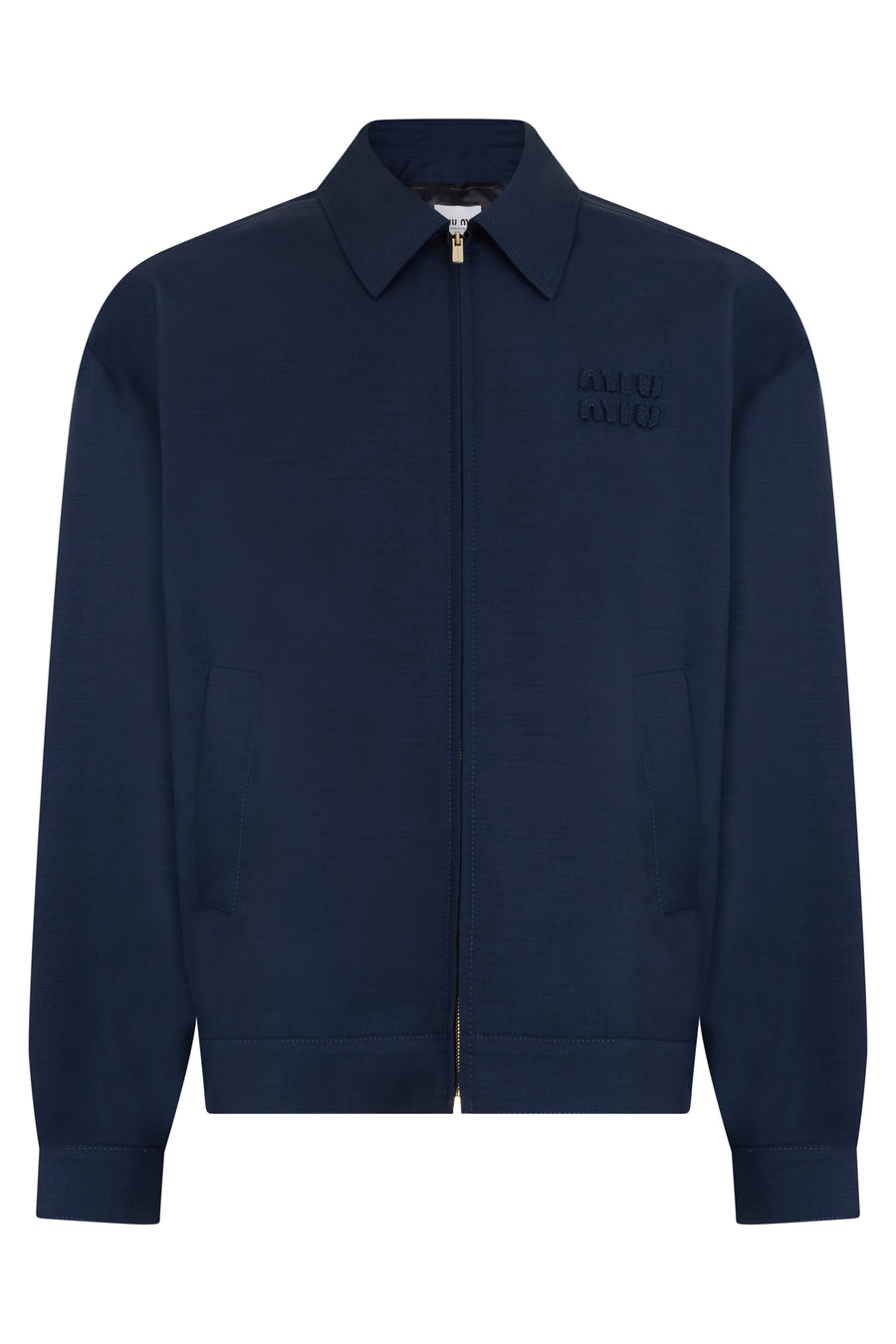 Mohair Blend Jacket Navy Virgin Wool