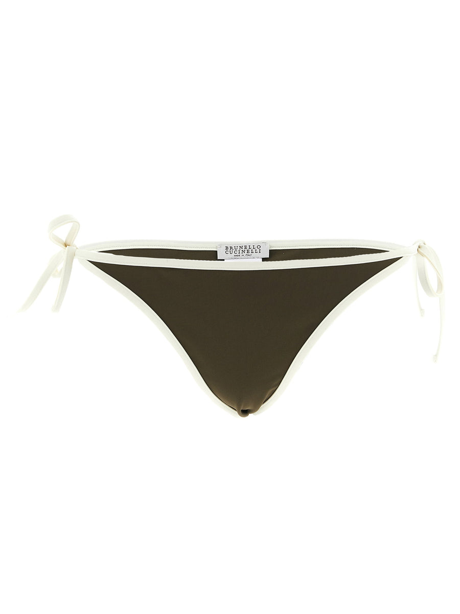 Brunello Cucinelli Techno Jersey Bikini Briefs — Brown