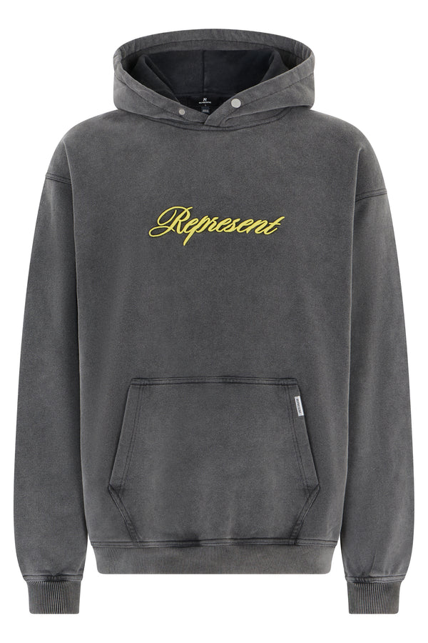 Hooded Sweatshirt Heather Grey Cotton Jumpers