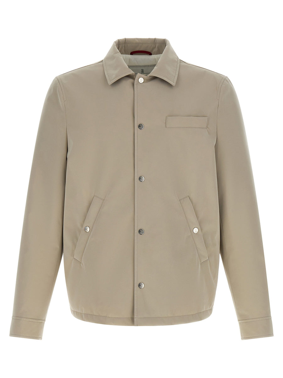 Brunello Cucinelli Technical Nylon Jacket — Beige