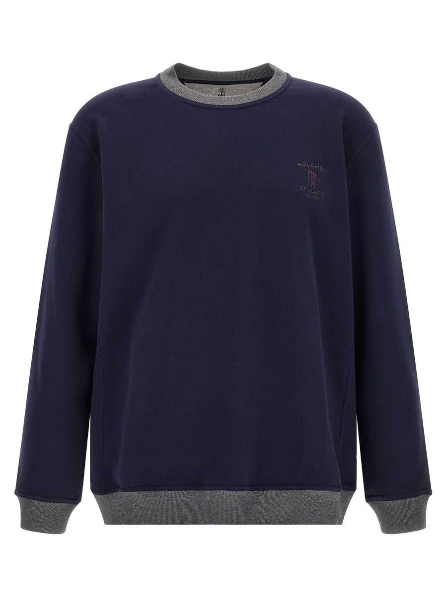 Brunello Cucinelli Solomei Athletic Club Sweatshirt — Navy