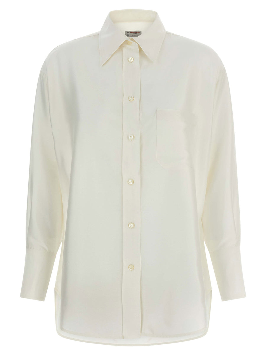 Alberto Biani Silk Shirt — Cream