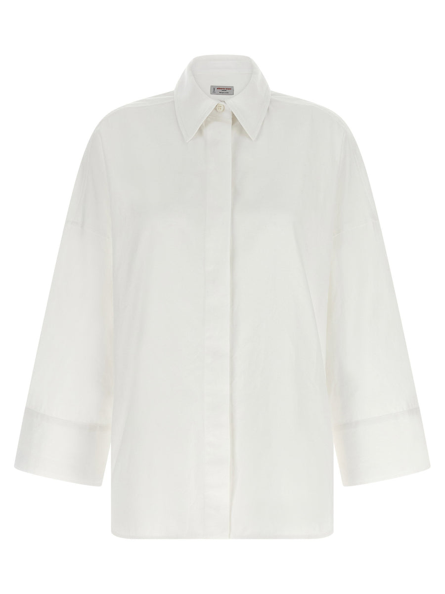 Alberto Biani Washed Cotton Shirt — White